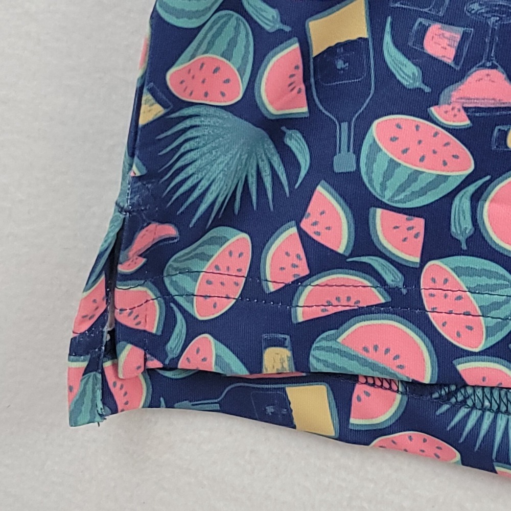 William Murray Mens Button Up Shirt Blue XL Watermelon Print Golf Casual Stretch - Picture 7 of 16